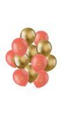 Ballonnen set verjaardag goud roze