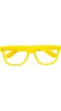Basic feestbril neon geel