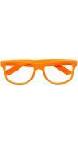 Basic feestbril neon oranje