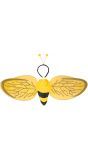 Bijen vleugels met voelsprieten