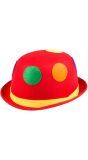 Binky bowler clown hoed rood