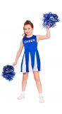 Blauw cheerleader jurkje kind