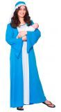 Blauw Maria kostuum vrouw