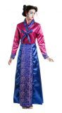 Blauw roze geisha jurk