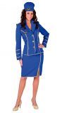 Blauw stewardess outfit dames