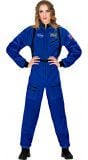 Blauwe astronaut nasa kostuum dames