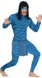 Blauwe avatar outfit mannen
