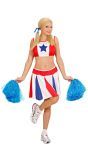 Blauwe cheerleader Pom Pom