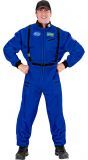 Blauwe nasa astronaut kostuum heren