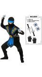 Blauwe ninja wapen set kind