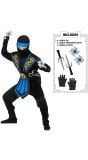 Blauwe ninja wapen set kind