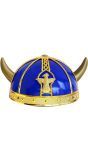 Blauwe viking helm
