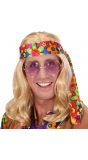 Blonde hippie pruik