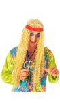 Blonde hippie pruik met hoofdband