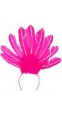 Braziliaanse samba tiara neon roze