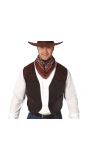 Bruin nepleren cowboy vest