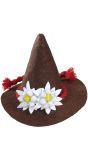 Bruine mini oktoberfest hoed
