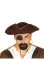 Bruine nepleren piraten hoed