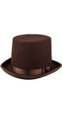 Byron bruine hoge hoed kwaliteit