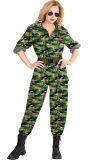 Camouflage gevechtspiloot kostuum dames