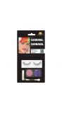 Carnaval oog make-up set roze paars