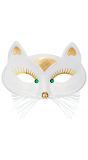 Carnaval oogmasker dames kat wit