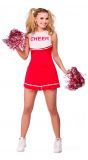 Cheerleader jurkje rood