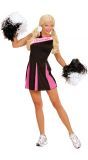 Cheerleader jurkje zwart roze