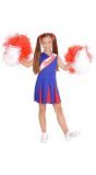 Cheerleader kind blauw rood