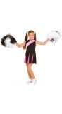 Cheerleader kind jurkje zwart roze