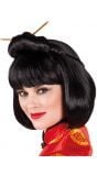 Chinese dame pruik met haarstokjes