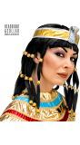 Cleopatra pruik met hoofdband en kraag