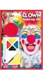 Clown make-up set met rode neus