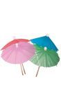 Cocktail prikkers meerkleurige parasols 15 stuks