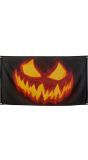 Creepy pumpkin halloween thema vlag