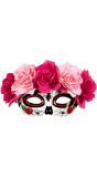 Dia de los muertos oogmasker met rozen