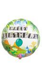 Dino kinderfeestje happy birthday folieballoon