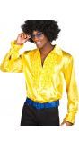 Disco party blouse heren geel