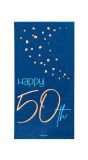 Elegant true blue 50 jaar servetten 10 stuks