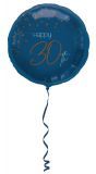 Elegante happy birthday 30 folieballon blauw