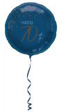Elegante happy birthday 70 folieballon blauw