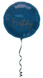 Elegante true blue happy birthday folieballon