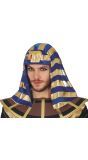 Farao hoofdtooi goud blauw