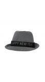 Fedora hoed zilver happy new year