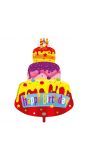 Feestelijke verjaardagstaart folieballon