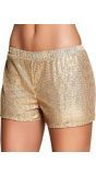 Flashy pailletten hotpants goud