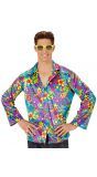 Fluwelen flower power hippie blouse