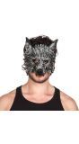 Foam wolf halfmasker grijs