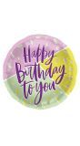 Folieballon verjaardag paars happy Birthday