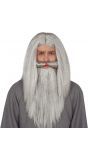 Gandalf tovenaar pruik met baard